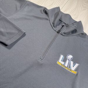 Super Bowl LIV 54 1/4 Zip Pullover Men’s XXL Gray KC Chiefs Michael Strahan MSX